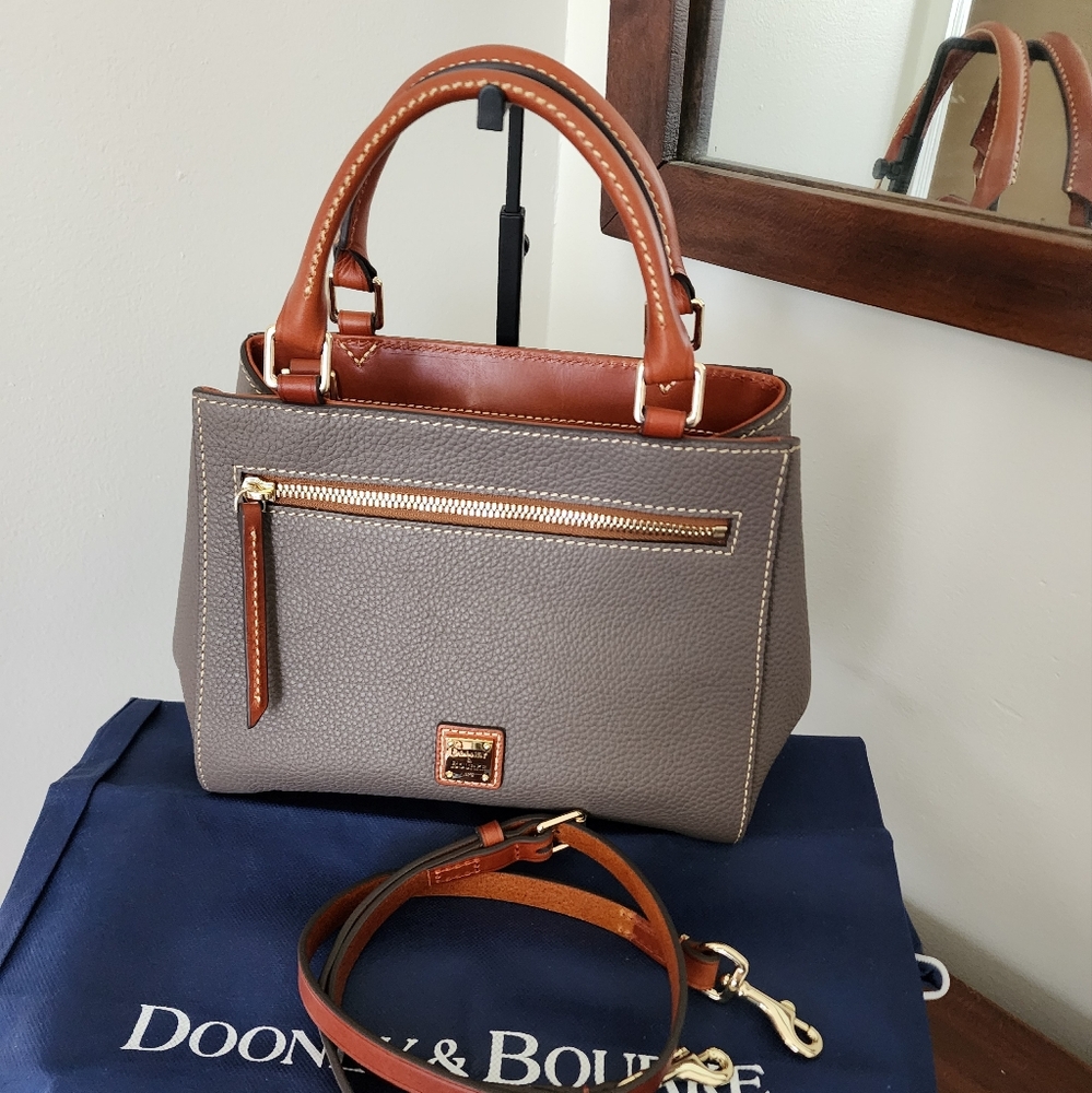 Dooney & Bourke Pebble Grain Small Zip Satchel Color: Elephant NWR